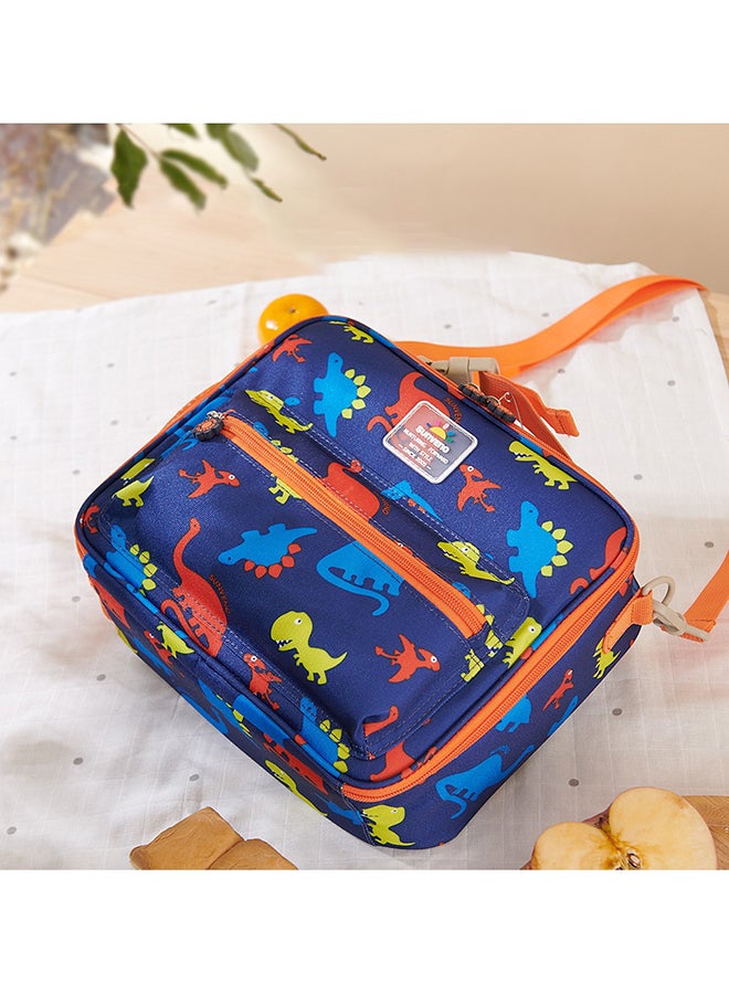 Lunch Bag With Shoulder Strap - Dino Blue - pnsku/N70096146V/45/_/1722245523/ca9f05f6-fd79-4b64-a9b3-b11b236d478d