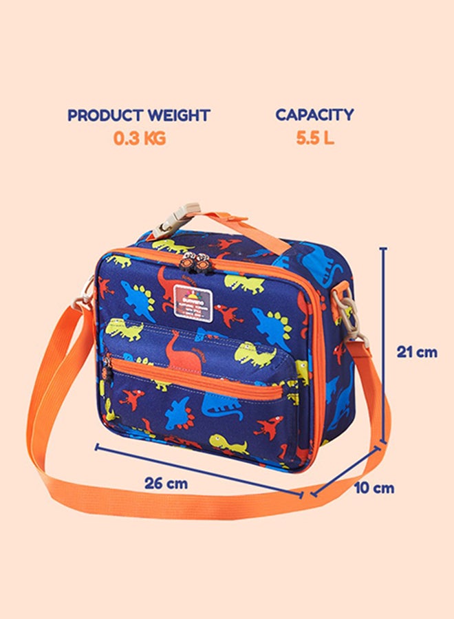 Lunch Bag With Shoulder Strap - Dino Blue - pnsku/N70096146V/45/_/1722245524/6aa2794b-bafd-4f68-88a4-1703909c9182