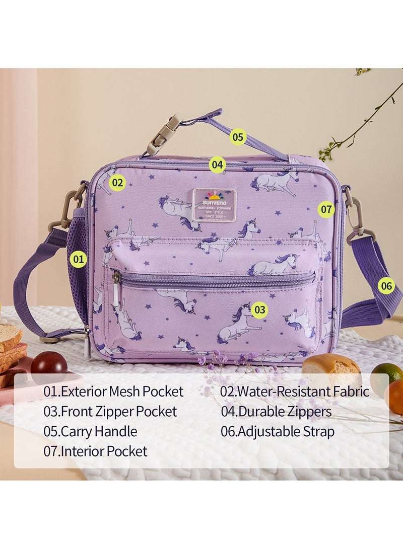 Sunveno Lunch Bag With Shoulder Strap - Unicorn Purple  - Image 4