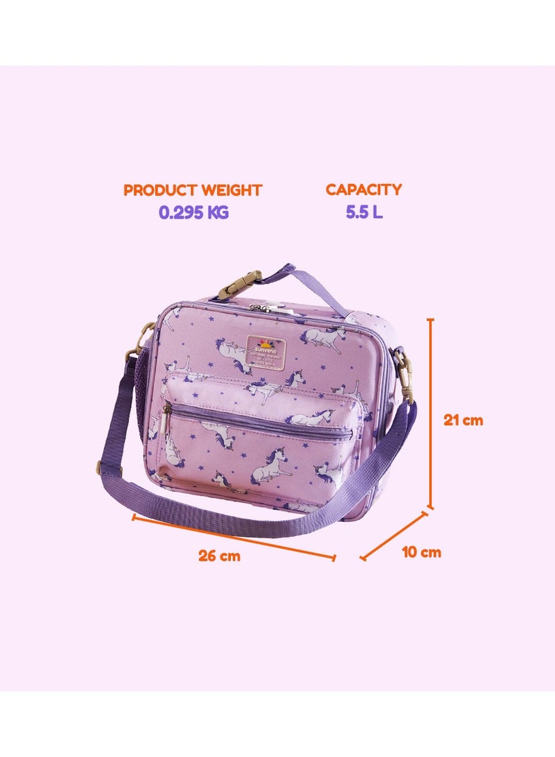 Lunch Bag With Shoulder Strap - Unicorn Purple - pnsku/N70096148V/45/_/1722245509/94f8a0a8-3fe6-48c7-9b7b-8d570c95a809