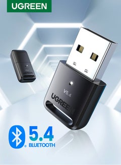 يو جرين أحدث محول بلوتوث USB للكمبيوتر الشخصي، جهاز إرسال دونجل بلوتوث 5.4، 【اتصال متعدد الأجهزة بدون تأخير】للماوس ولوحة المفاتيح وسماعات الرأس ولوحة الألعاب 【بدون برنامج تشغيل】محول بلوتوث 5.4 لنظام التشغيل Windows 8.1/10/11  - Image 1