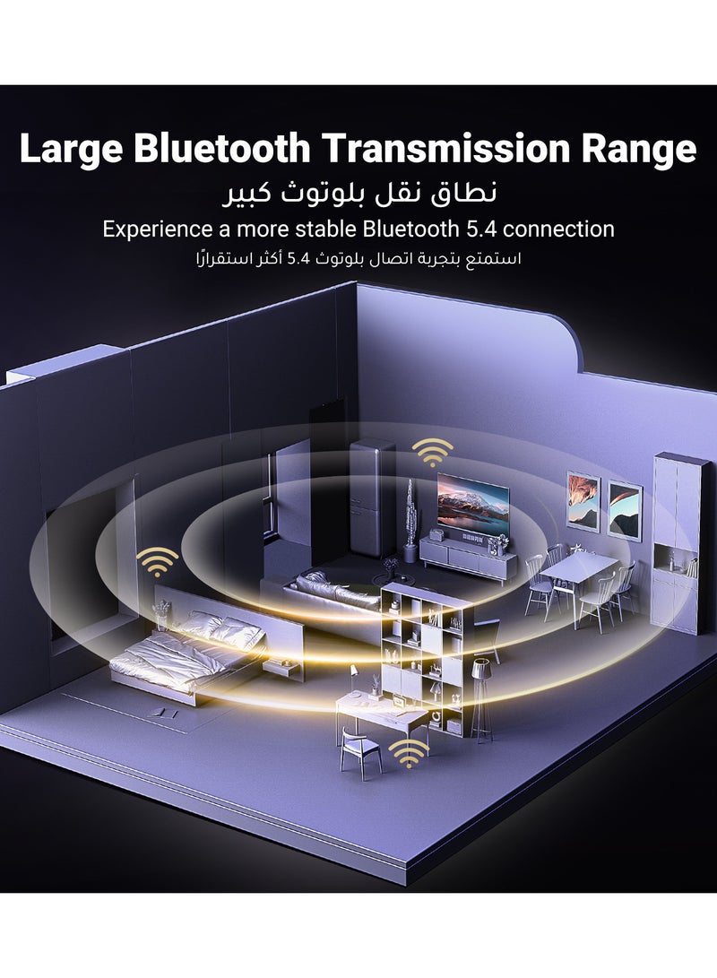 يو جرين - أحدث محول بلوتوث USB للكمبيوتر الشخصي، جهاز إرسال دونجل بلوتوث 5.4، 【اتصال متعدد الأجهزة بدون تأخير】للماوس ولوحة المفاتيح وسماعات الرأس ولوحة الألعاب 【بدون برنامج تشغيل】محول بلوتوث 5.4 لنظام التشغيل Windows 8.1/10/11 - Image 1