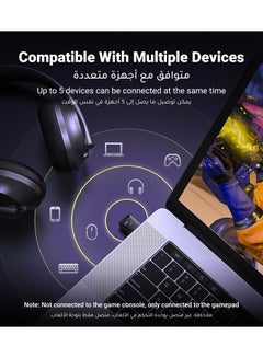 يو جرين أحدث محول بلوتوث USB للكمبيوتر الشخصي، جهاز إرسال دونجل بلوتوث 5.4، 【اتصال متعدد الأجهزة بدون تأخير】للماوس ولوحة المفاتيح وسماعات الرأس ولوحة الألعاب 【بدون برنامج تشغيل】محول بلوتوث 5.4 لنظام التشغيل Windows 8.1/10/11  - Image 4