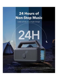 Anker Boom 2 Bluetooth Speaker, Outdoor Speaker With 80W, Subwoofer, BassUp 2.0, 24H Playtime, IPX7 Waterproof, Floatable, RGB Lights, Custom EQ, USB-C, Portable For Camping, Beach, Garden Black - pnsku/N70096217V/45/_/1722313926/7dc0b3fb-3653-40da-8338-5cde0b60fae7