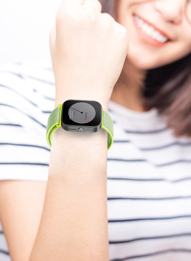 (Nothing Watch Pro 22mm) Nylon Strap,Quick Release Bands for Women Men Sport Wristband Strap Light Green