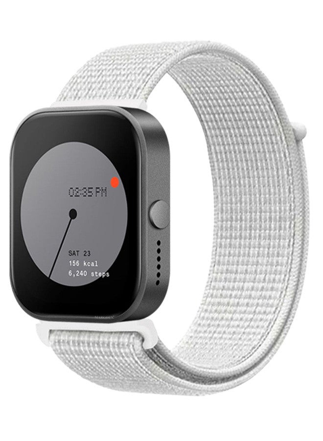 MARGOUN (Nothing Watch Pro 22mm) Nylon Strap,Quick Release Bands for Women Men Sport Wristband Strap Dusty White - Image 1