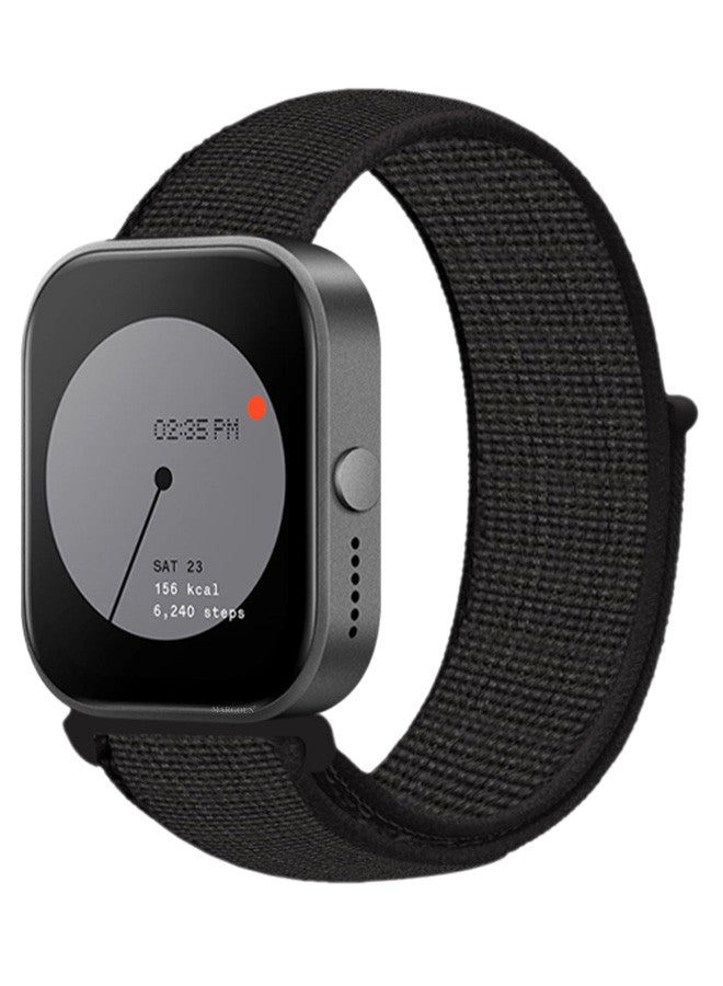 (Nothing Watch Pro 22mm) Nylon Strap,Quick Release Bands for Women Men Sport Wristband Strap Black