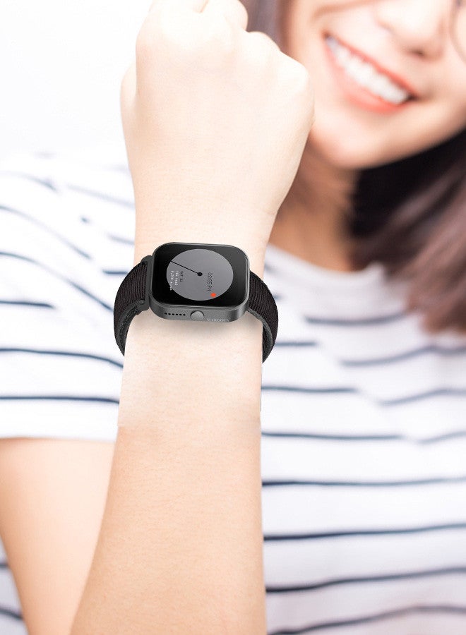 MARGOUN (Nothing Watch Pro 22mm) Nylon Strap,Quick Release Bands for Women Men Sport Wristband Strap Black/Grey - Image 4