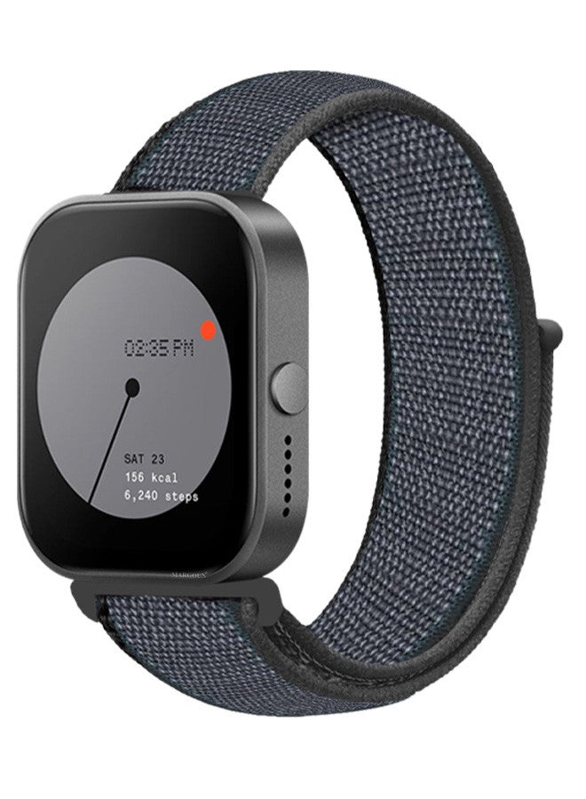 MARGOUN - (Nothing Watch Pro 22mm) Nylon Strap,Quick Release Bands for Women Men Sport Wristband Strap Dark Blue/Black - Image 1