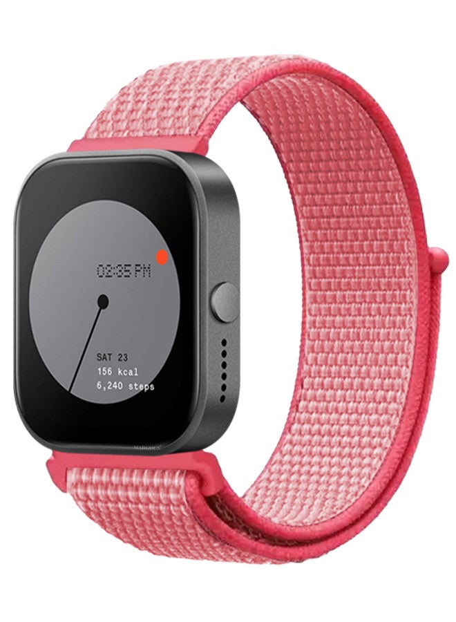 (Nothing Watch Pro 22mm) Nylon Strap,Quick Release Bands for Women Men Sport Wristband Strap Pink