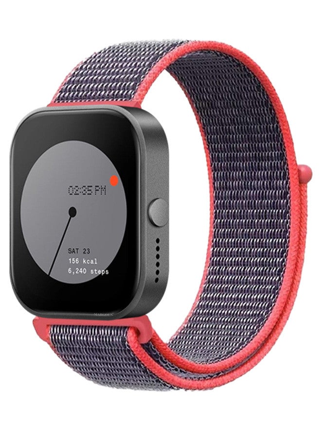 MARGOUN (Nothing Watch Pro 22mm) Nylon Strap,Quick Release Bands for Women Men Sport Wristband Strap Dark Purple/Orange - Image 1