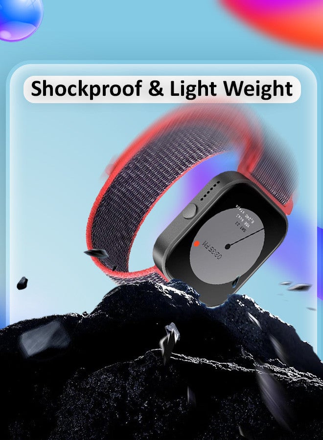 MARGOUN (Nothing Watch Pro 22mm) Nylon Strap,Quick Release Bands for Women Men Sport Wristband Strap Dark Purple/Orange - Image 3