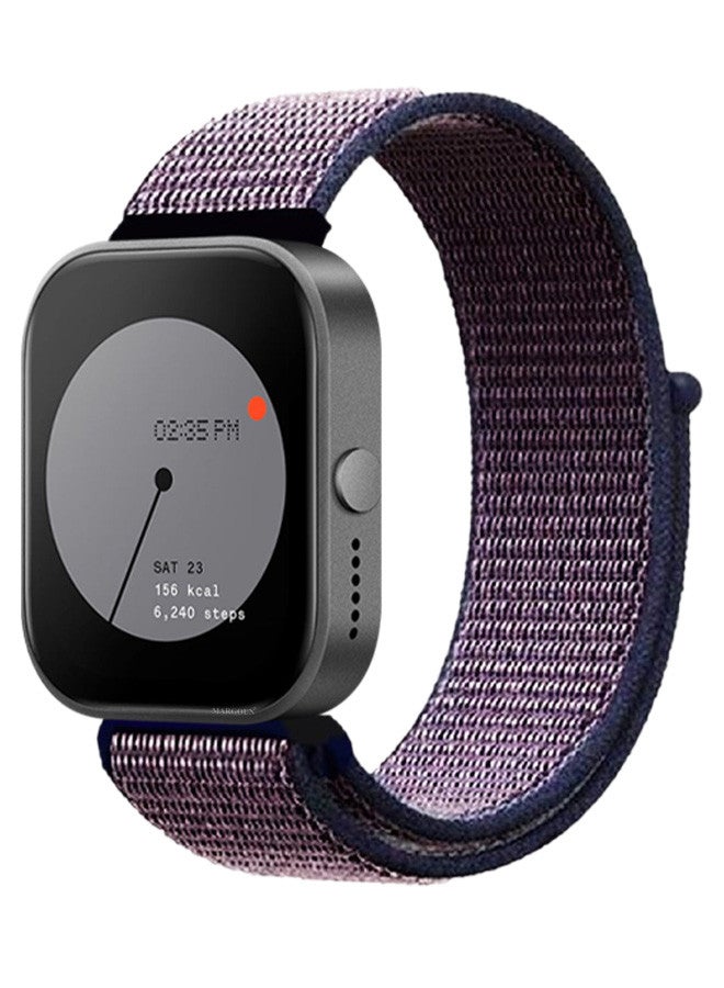 MARGOUN (Nothing Watch Pro 22mm) Nylon Strap,Quick Release Bands for Women Men Sport Wristband Strap Dark Purple/Dark Blue - Image 1