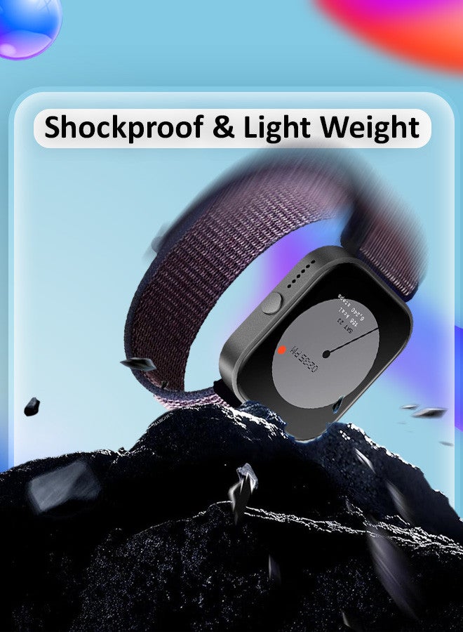 MARGOUN (Nothing Watch Pro 22mm) Nylon Strap,Quick Release Bands for Women Men Sport Wristband Strap Dark Purple/Dark Blue - Image 3