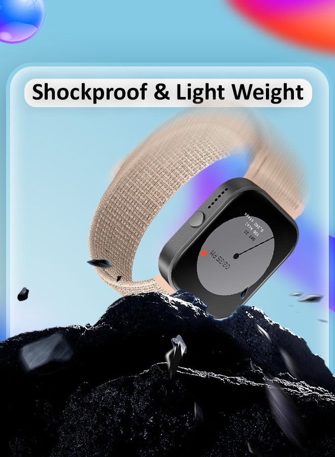 MARGOUN (Nothing Watch Pro 22mm) Nylon Strap,Quick Release Bands for Women Men Sport Wristband Strap Rose Gold - Image 3