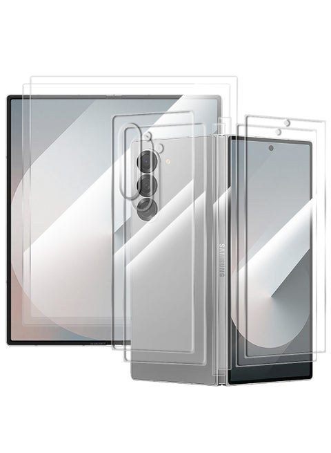 (for Samsung Galaxy Z Fold 6 ) 2 Pack Screen Protector Transparent PET Soft Protective High Sensitivity Clear HD Screen Protector Clear