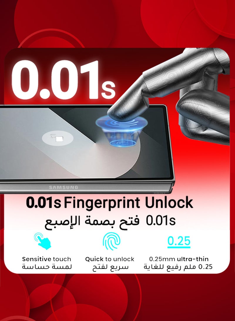 MARGOUN (for Samsung Galaxy Z Fold 6 ) Screen Protector Transparent PET Soft Protective High Sensitivity Clear HD Screen Protector Clear - Image 5