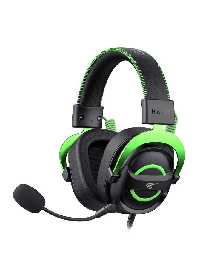 havit Gaming Headphones, Wired Headset, Detachable 360° Pickup Microphone, Retractable and Adjustable Headband, Compatible with PC, PS4/3, Xbox One, Switch  - Image 1