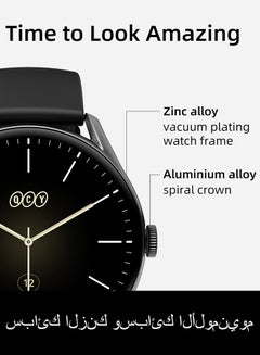QCY GT Smart Watch With Bluetooth Calls 1.43-inch 60Hz AMOLED HD Display IPX8 Waterproof Health/SpO2/Sleep/Menstruation monitoring 100+Workouts Long Battery Life Silver  - Image 4
