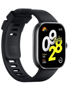Xiaomi 470 mAh Redmi Watch 4 Smartwatch Global version,1.97 Inch AMOLED 60Hz LTPS Display,TPU Strap,Aluminum Alloy Frame, 5ATM Water REsistance,470mAh Battery Capacity Black  - Image 2