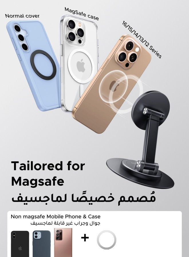 يو جرين - حامل الهاتف مناسب لماج سيف و قابل للدوران 360 درجةو حامل المحمول المغناطيسي MagSafe قابل لتعديل ارتفاع لمكتب متوافق مباشرة مع سلسلة أيفون 12/13/14/15 - Image 1