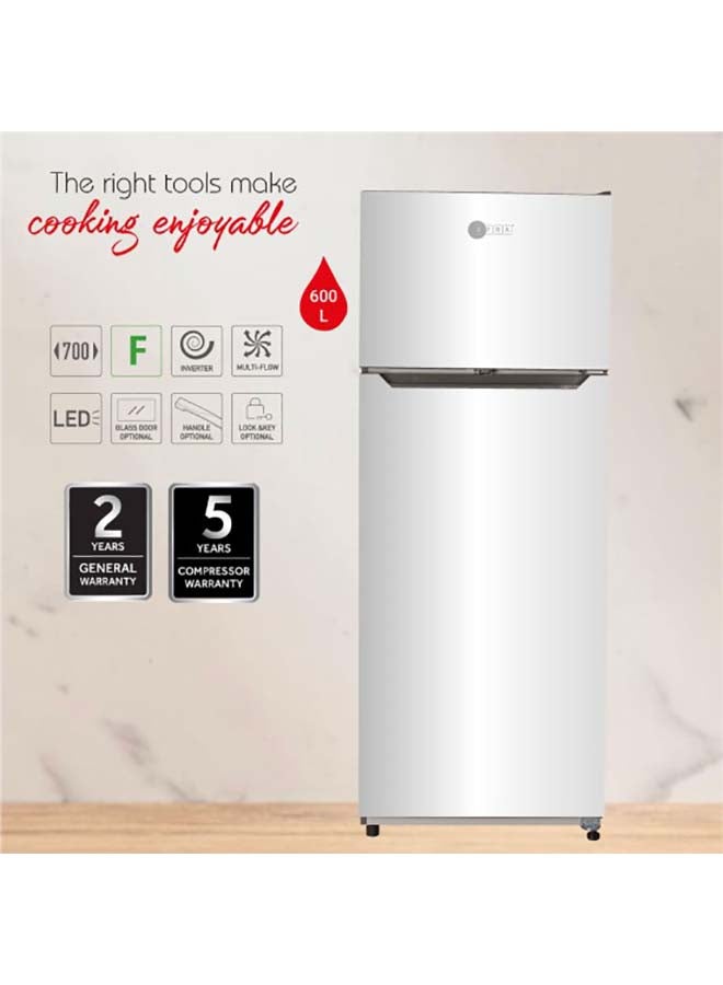 عفرا Double Door Frost-Free Refrigerator with Inverter & Multi-Flow Cooling | 600L Gross Capacity (392L Fridge / 106L Freezer) | LED Light,  Handle & Lock, Low Noise | Model AF-4980RFSS | Silver | 2-Year Warranty 180 W AF-4980RFSS Silver  - Image 3
