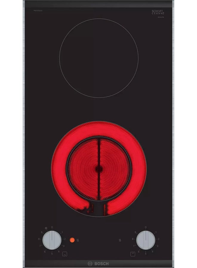 بوش Series 2 Domino Ceramic Electric Hob 30 cm Black PKF375CA2E Black - Image 1
