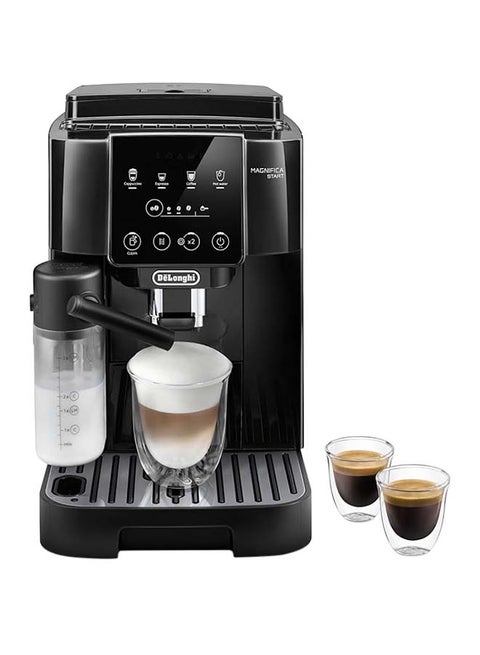 Magnifica Start Fully Automatic Coffee Machine One Touch Cappuccino Maker With Latte Crema Hot Technology 13 Grind Settings Compact Design Soft Touch Panel 1.8 L 1450 W ECAM22060B Black