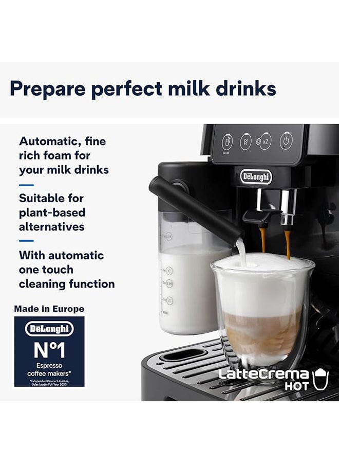 ديلونجي Magnifica Start Fully Automatic Coffee Machine One-touch Cappuccino Maker With Lattecrema Hot Technology 13 Grind Settings Compact Design Soft Touch Panel 1.8 L 1450 W ECAM220.60.B Black - Image 5