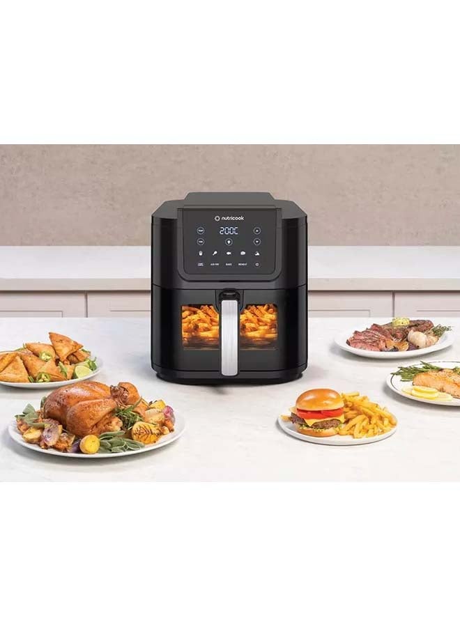 nutricook - Slim XL Digital Air Fryer Plastic Body 7.6 L 1700 W NC-AFS200 Black - Image 1