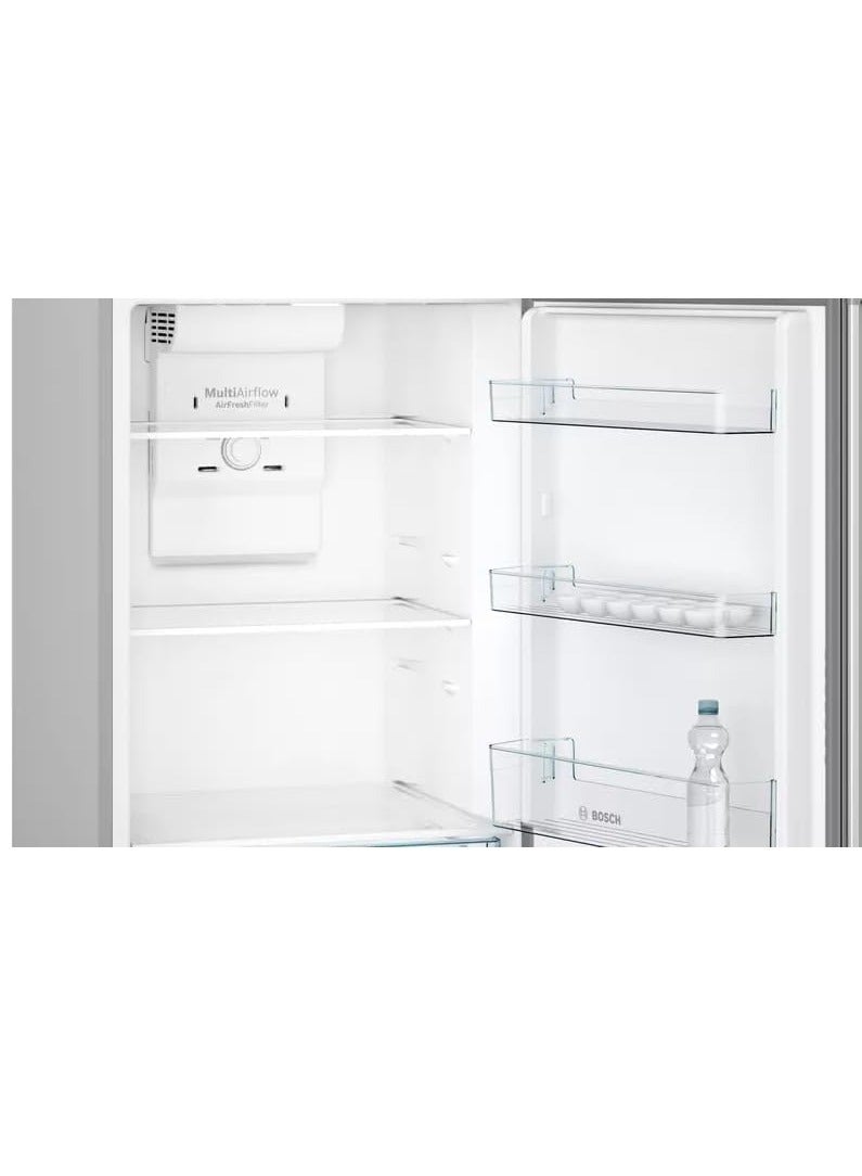 BOSCH Serie 2, Lotus Free Standing Refrigerator 253 L No Frost, Multi-flow system, freezer at top 171x60cm – KDN30N12E8 KDN30N12E8 stainless steel  - Image 3