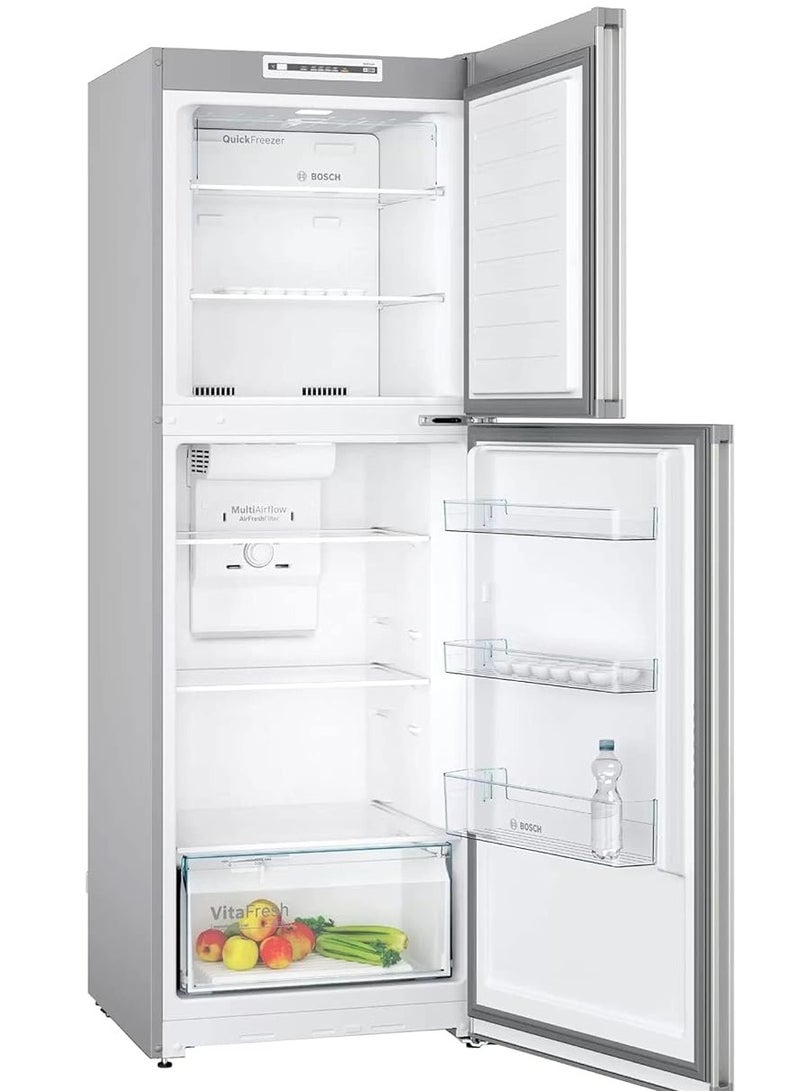 BOSCH Serie 2, Lotus Free Standing Refrigerator 253 L No Frost, Multi-flow system, freezer at top 171x60cm – KDN30N12E8 KDN30N12E8 stainless steel  - Image 2