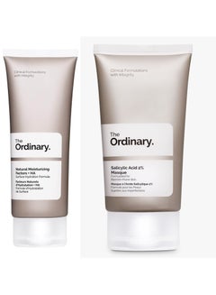 ذا اورديناري 2 Piece - Natural Moisturizing Factors + HA and Salicylic Acid Masque 2 Pieces - 1 Piece is 100 Ml and 1 Piece is 50 Mlml 