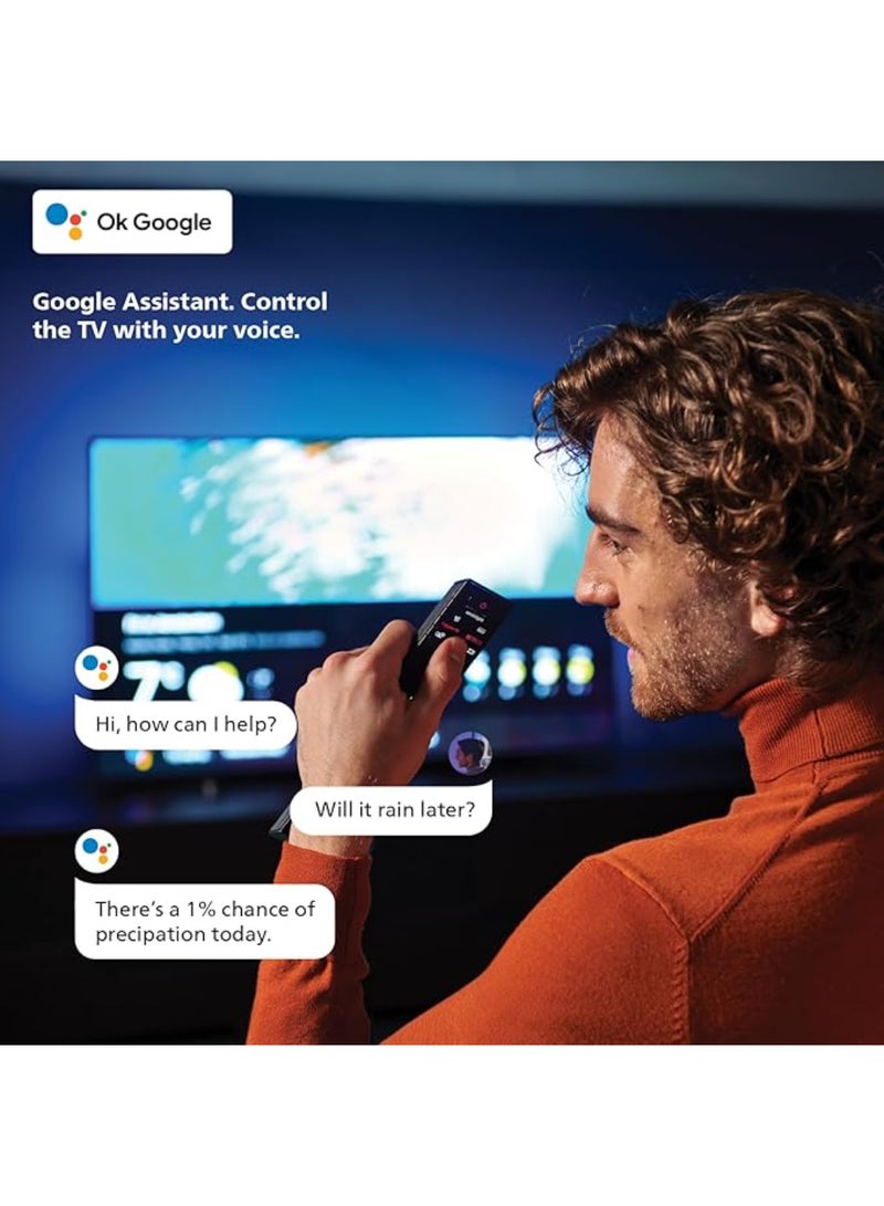 Philips - 70 inch QLED 4K Google Smart TV 70PQT8169/56 Black 70PQT8169/56 Black - Image 1