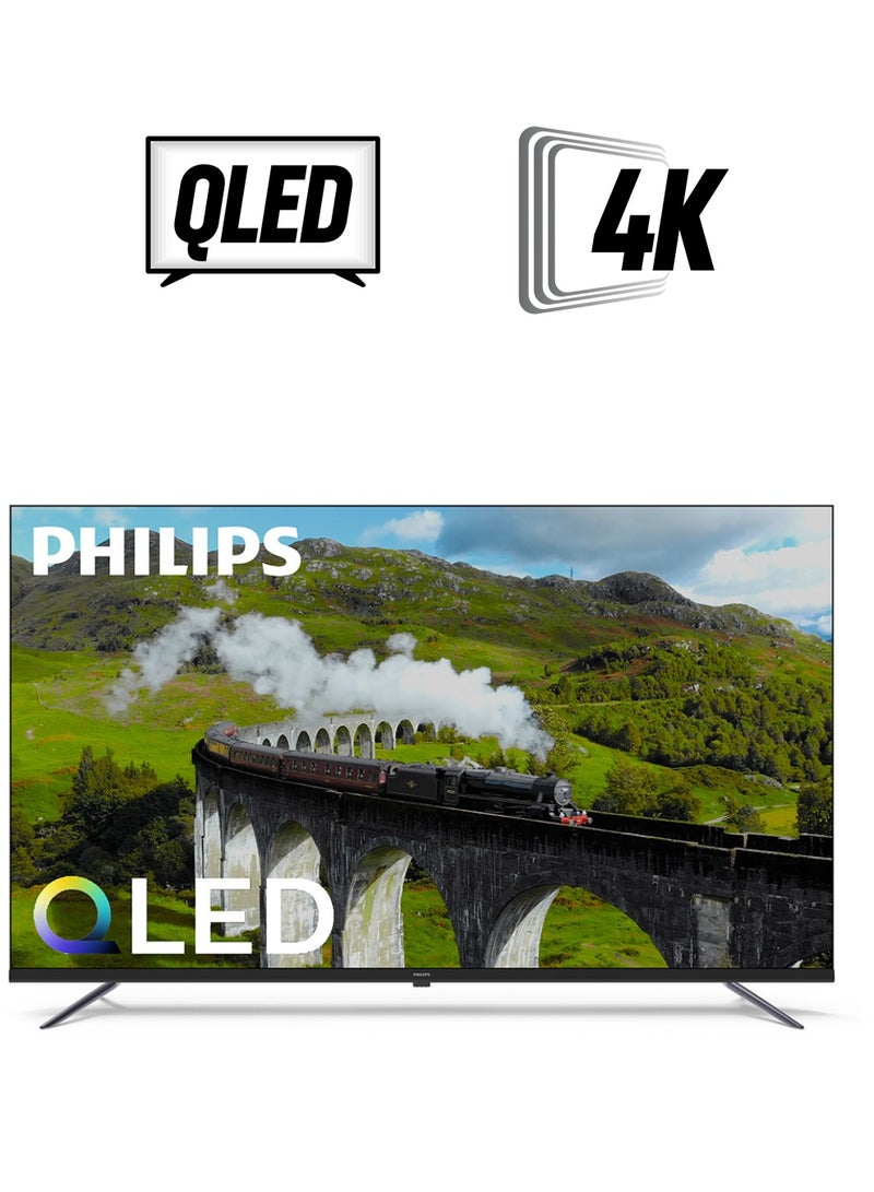 Philips 75 inch QLED 4K Google Smart TV 75PQT8169/56 Black 75PQT8169/56 Black  - Image 1