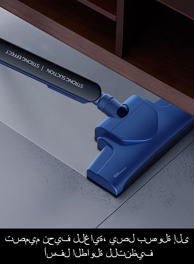 Deerma - Handheld Vacuum Cleaner,3 Brush Heads For Different Scenarios,15000 Pa Strong Suction Power,Removable 800mL Dust Box 600 W DX810 Blue - Image 1