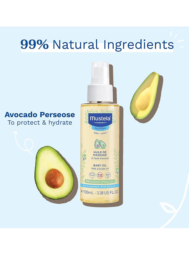 Mustela - Hypoallergenic Baby Massage Oil With Avocado Oil 100 ml - Image 1