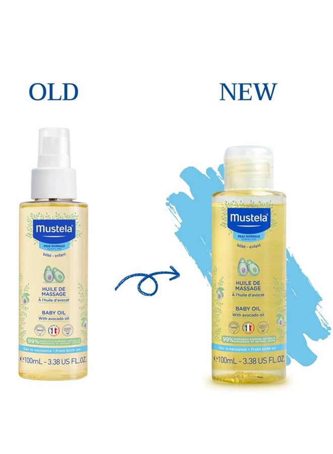 Mustela - Hypoallergenic Baby Massage Oil With Avocado Oil 100 ml - Image 1