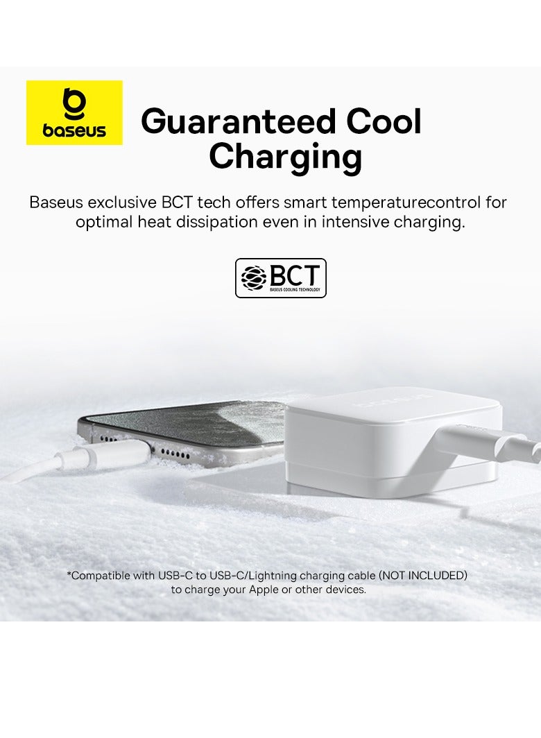 Baseus iPhone Charger Type C PD 20W Ultra Fast USB C Charger iPhone 15 Fast Charger Head Type-C Power Plug Wall Charger Travel Adapter USB-C Plug for iPhone 15/15 Pro Max/15 Pro/15 Plus/14/13/12/11,Etc White  - Image 5