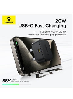بيسوس شاحن iPhone من النوع C PD 20W شاحن USB C فائق السرعة لهاتف iPhone 15 رأس شاحن سريع من النوع C قابس طاقة جداري محول سفر قابس USB-C لهاتف iPhone 15/15 Pro Max/15 Pro/15 Plus/14/13/12/11، إلخ  - Image 2