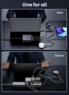 Ugreen UGREEN Nexode USB C Charger 100W GaN Desktop Charger 4 Ports Laptop Adapter GREY  - Image 3