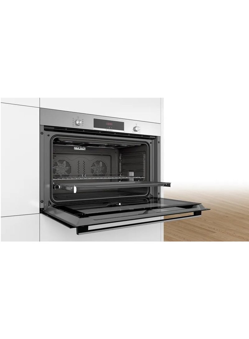 BOSCH Series 4 Built-In Electric Oven 90 cm 112 l With Grill, Digital Stainless Steel, Made in Italy - VBD554FS0 VBD554FS0 Black*Silver - Image 4