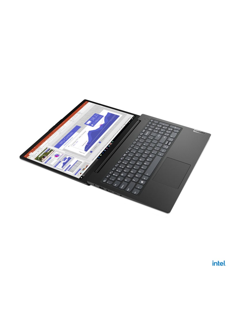 Lenovo - V15 G2 IJL Laptop With 15.6-Inch Display,  Celeron N4500 Processor/8GB RAM/256GB SSD/Intel UHD Graphics/DOS(Without Windows) English/Arabic Black - Image 1