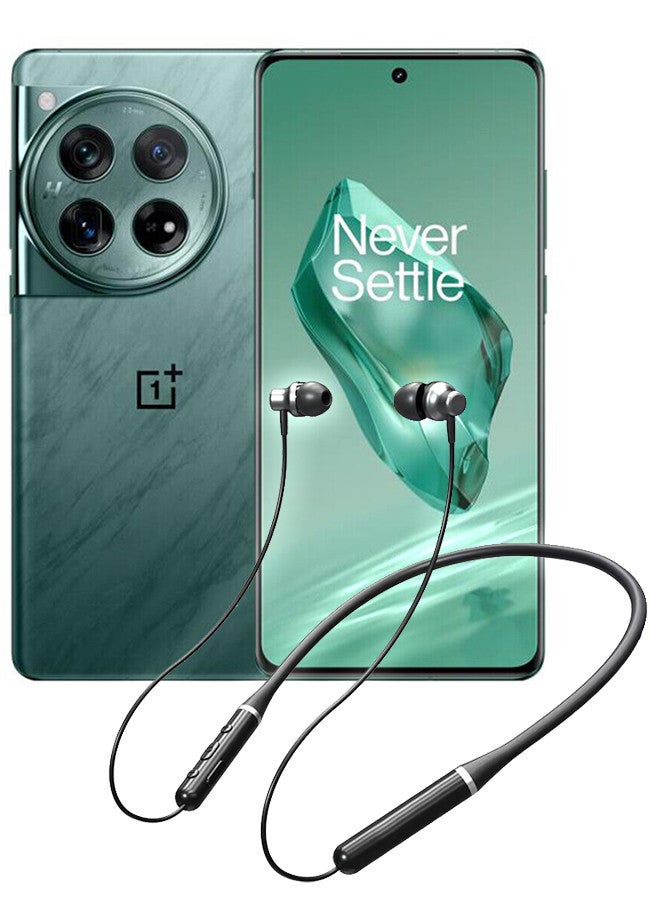 Lenovo (for OnePlus 12) Wireless Headphones Bluetooth V5.0 IPX5 Waterproof Magnetic Neckband Sport Earphones with Mic Black - Image 1