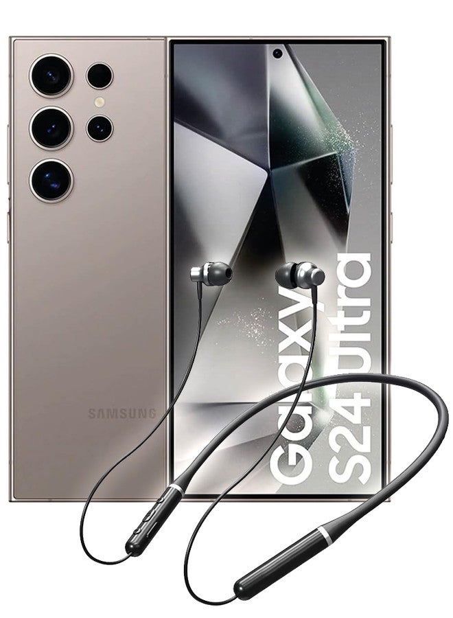 Lenovo (for Samsung Galaxy S24 Ultra) Wireless Headphones Bluetooth V5.0 IPX5 Waterproof Magnetic Neckband Sport Earphones with Mic Black - Image 1