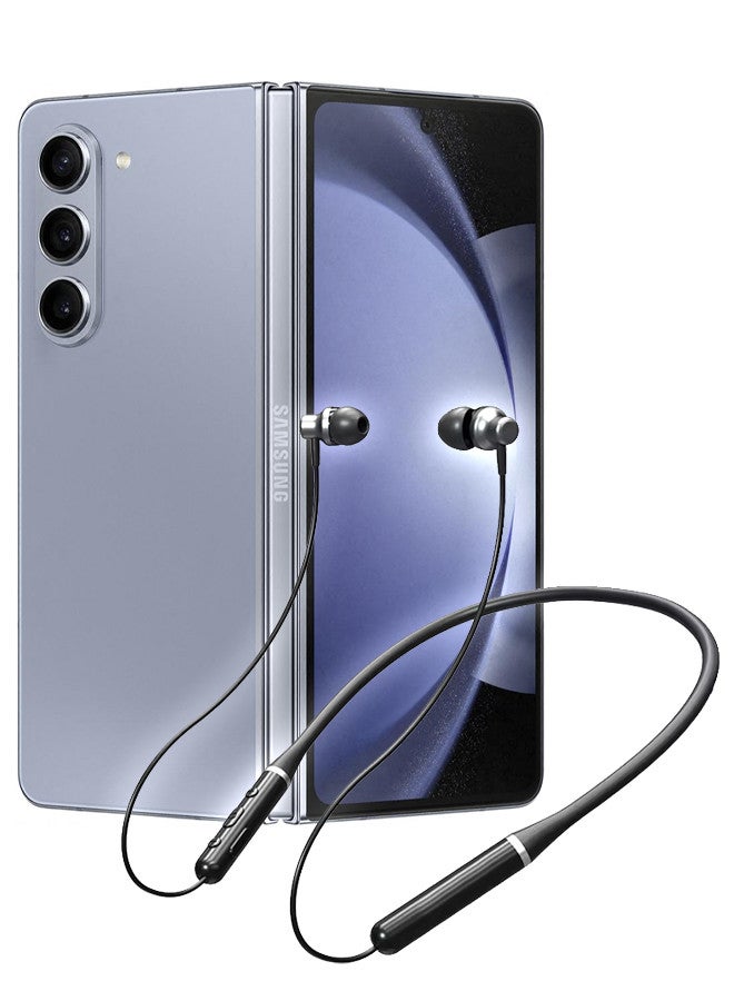 Lenovo (for Samsung Galaxy Z Fold 5) Wireless Headphones Bluetooth V5.0 IPX5 Waterproof Magnetic Neckband Sport Earphones with Mic Black - Image 1