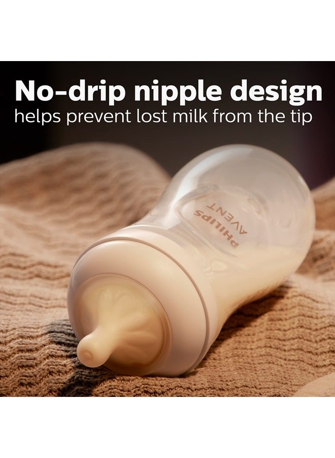 PHILIPS AVENT - Pack Of 4 Natural Baby Bottle with Natural Response Nipple, Clear, 9oz - Image 1