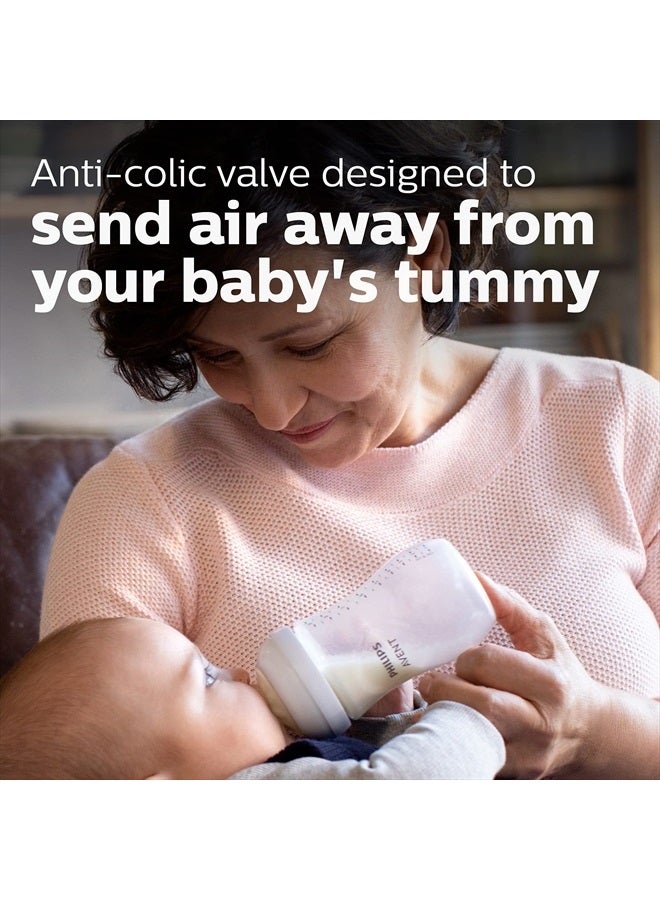 PHILIPS AVENT - Pack Of 4 Natural Baby Bottle with Natural Response Nipple, Clear, 9oz - Image 1