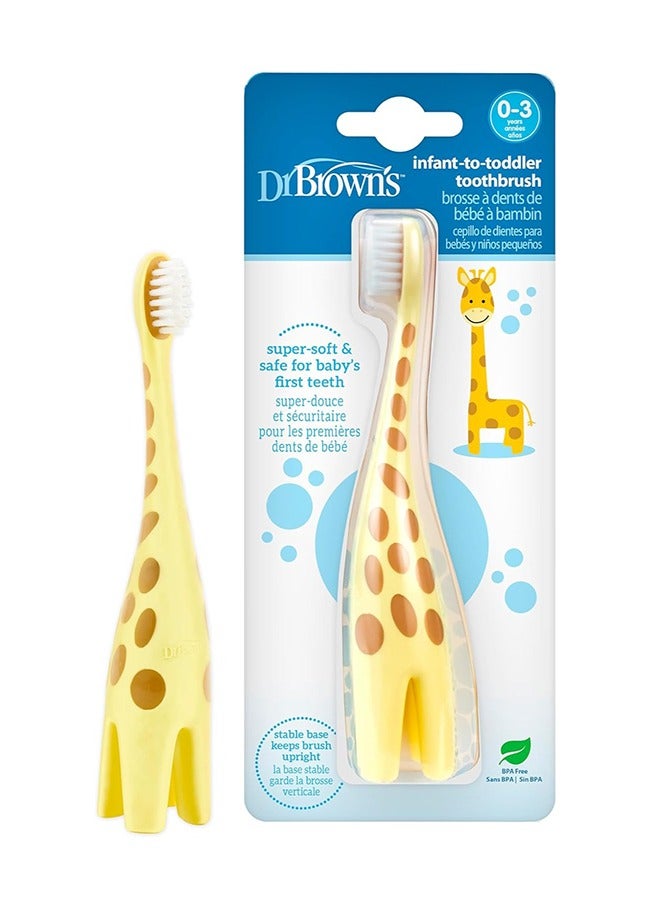 Dr. Brown’s Pack Of 1 Infant-To-Toddler Toothbrush - Giraffe - Image 1
