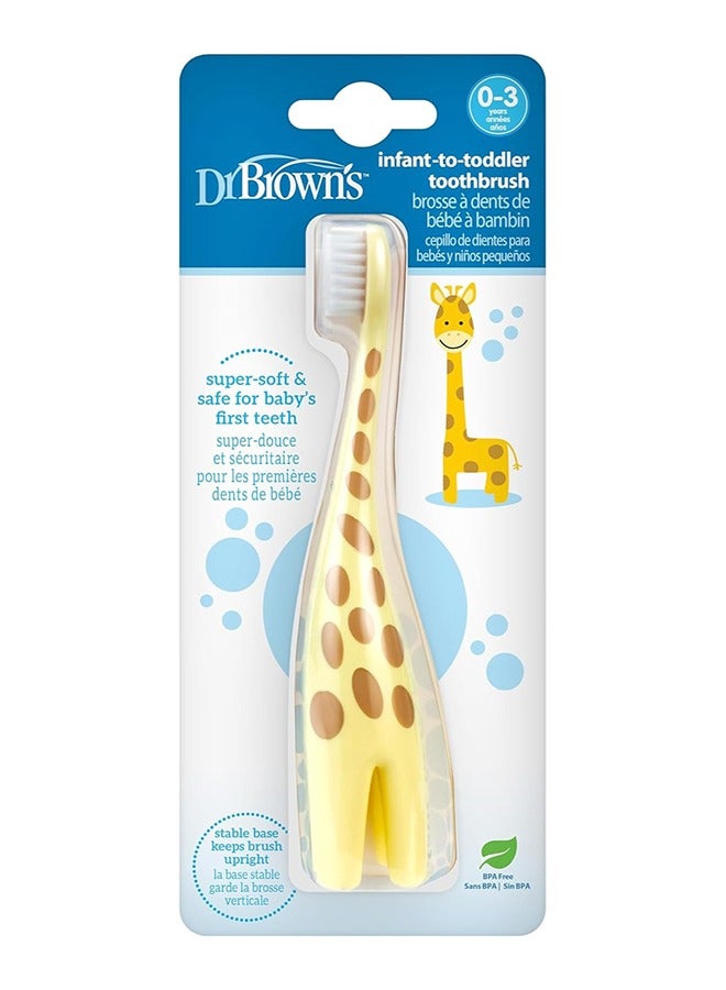Dr. Brown’s Pack Of 1 Infant-To-Toddler Toothbrush - Giraffe - Image 4
